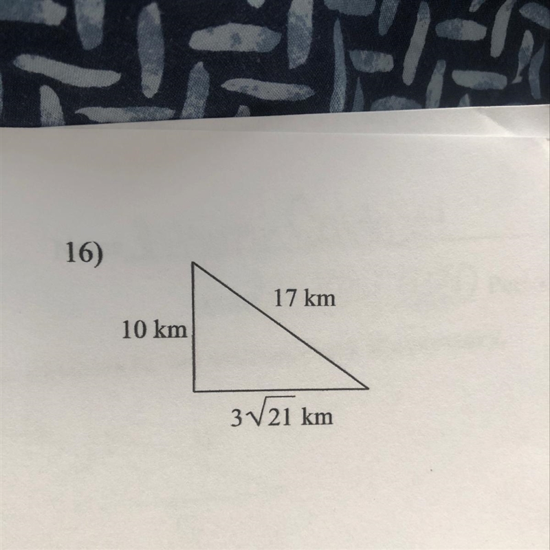 State of triangle is acute, obtuse, or right (show work)-example-1