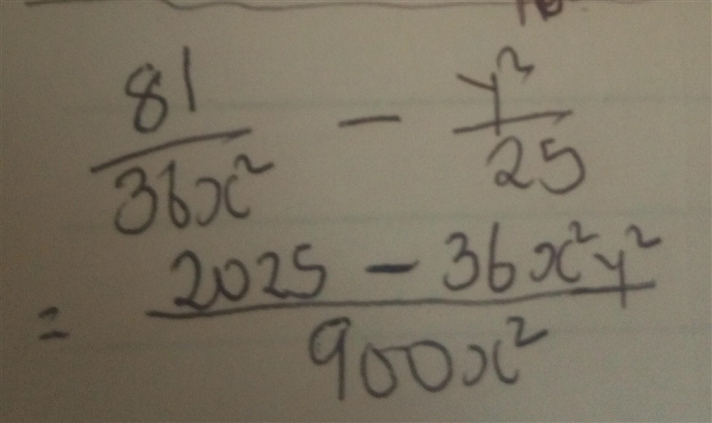 Evaluate 81/36 x^2 - y^2/25-example-1