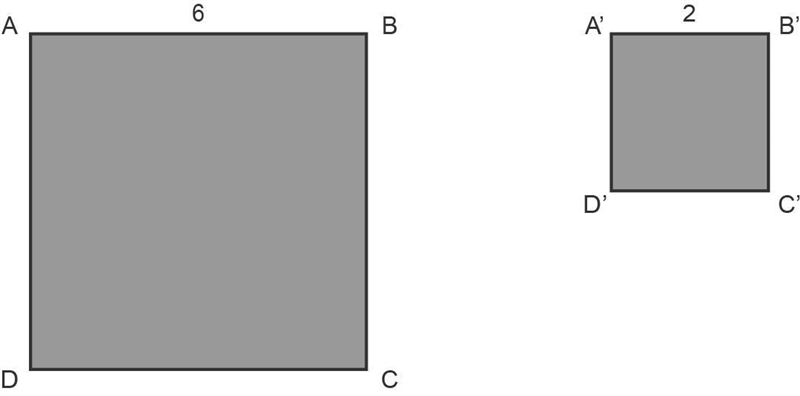 Square A′B′C′D′ is a dilation of square ABCD . What is the scale factor? Enter your-example-1