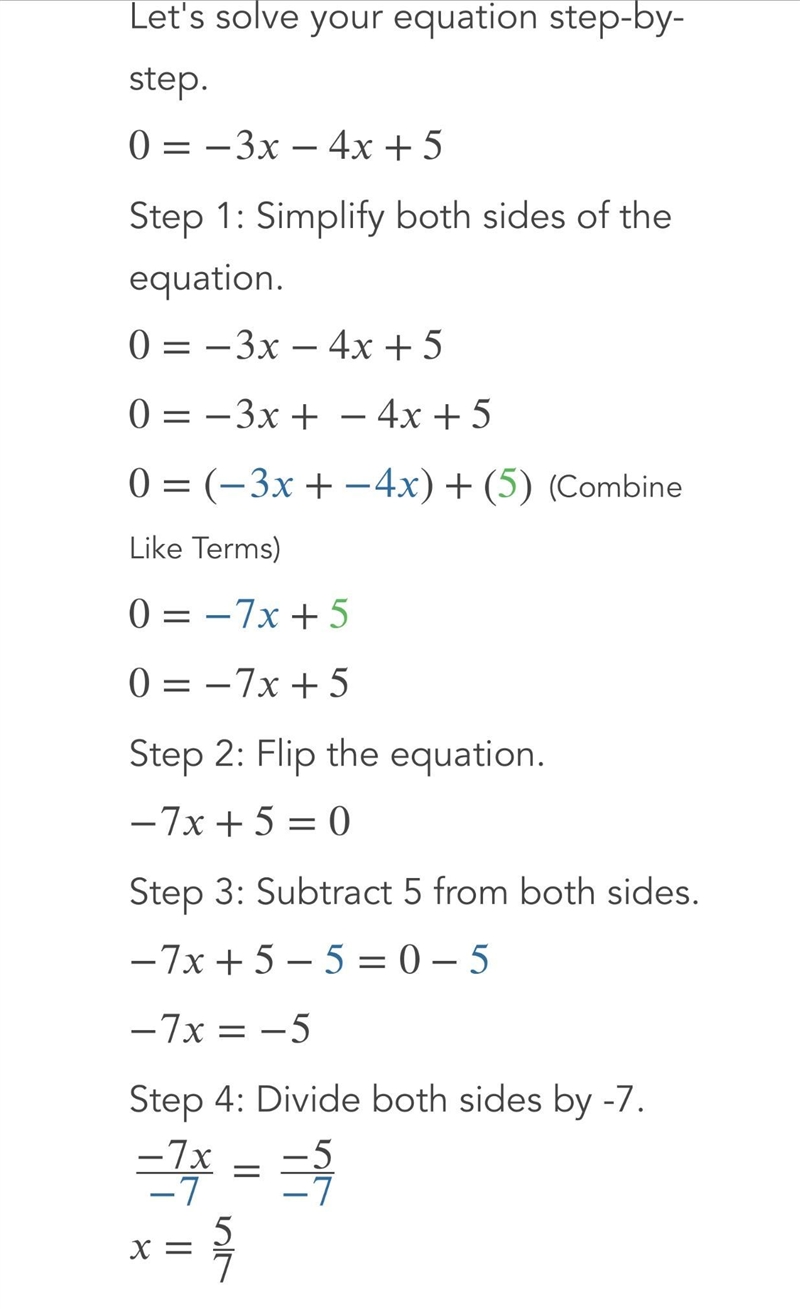 In simplest racial form what are the solutions to the quadratic equation 0= -3x-4x-example-1