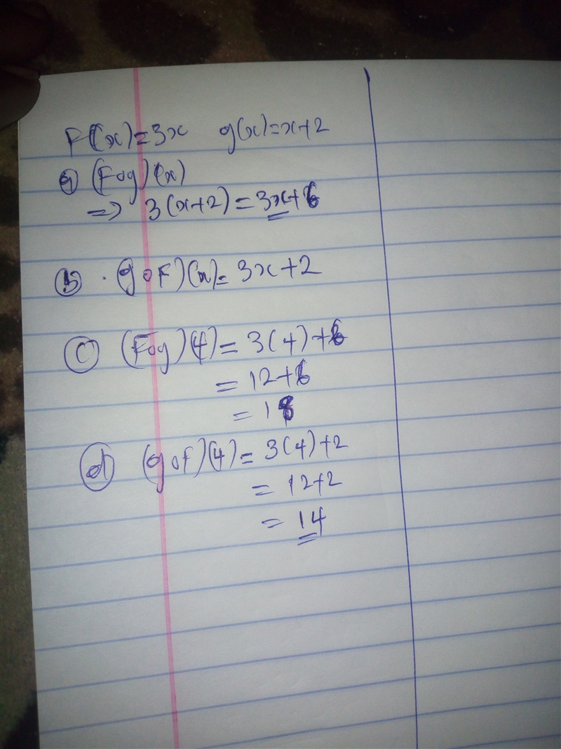 For f(x) = 3x and g(x) = x + 2, find the following functions. a. (fog)(x); b. (g of-example-1