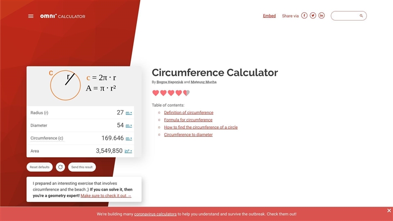 Circle Y has a radius of 22 meters and Circle Z has a radius of 27 meters. Which of-example-1