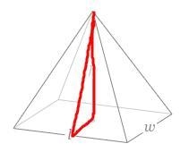 100 points Find the Surface area of a right rectangular pyramid 50 points for explaining-example-2