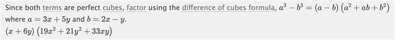 Hii pls help me with this question (3x + 5y)³ - (2x - y)³-example-1