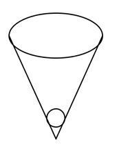 The radius of the cone is 1.75 inches, and its height is 3.5 inches. If the diameter-example-1