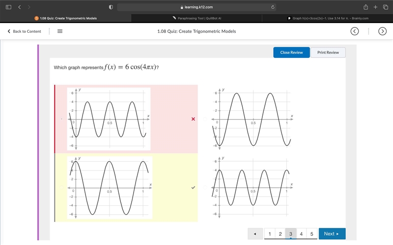 Which graph represents f(x)=6cos(4πx) ?-example-1