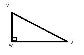 In ΔUVW, the measure of ∠W=90°, the measure of ∠V=72°, and VW = 6.1 feet. Find the-example-1