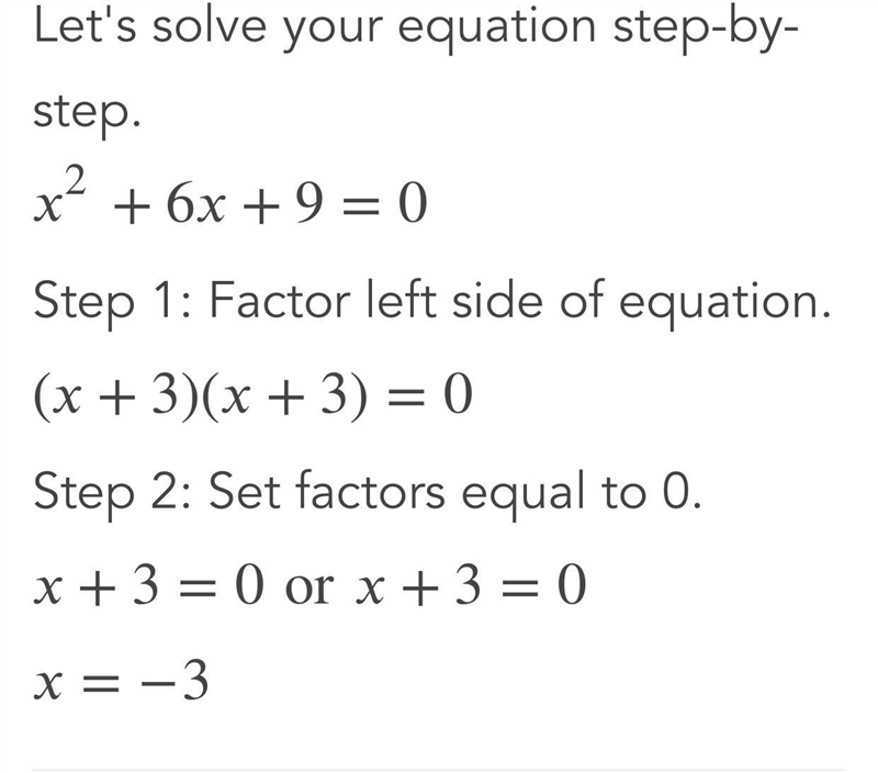 The value of the discriminant x2 + 6x + 9 = 0-example-1