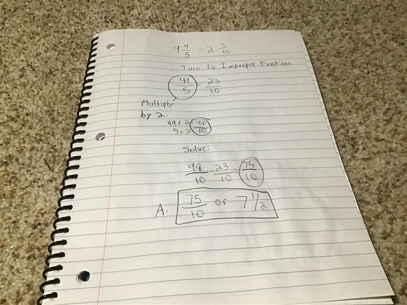 9 4/5 - 2 3/10 As simplest from I am condused-example-1