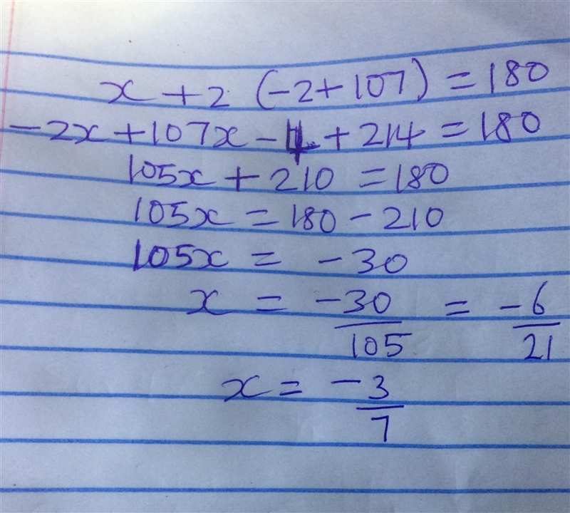 X +2 times -2+107 = 180-example-1