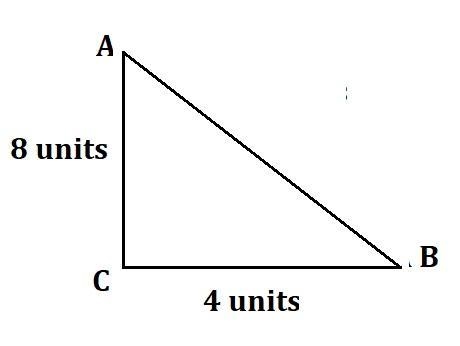 Right △ABC has its right angle at C, BC=4 , and AC=8 . What is the value of the trigonometric-example-1