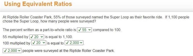 At Riptide Roller Coaster Park, 55% of those surveyed named the Super Loop as their-example-1