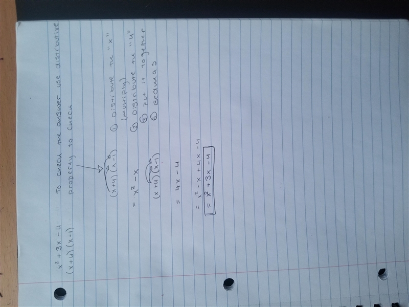 What are the factors of x² + 3x - 4? (x + 4) and (x-4) (x + 3) and (x-4) (x + 4) and-example-1