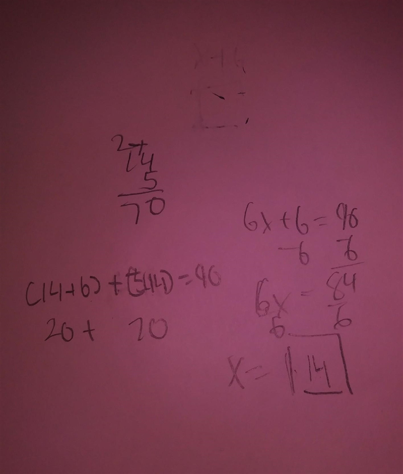 PLEASE ANSWER THIS FAST (x+6)+(5x)=90-example-1