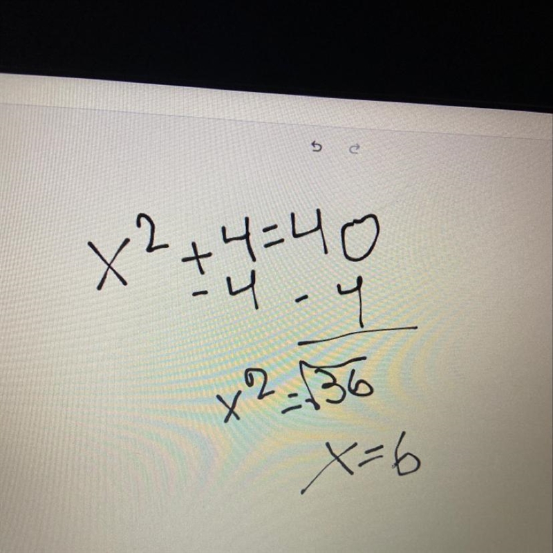 C 3) X2 + 4 = 40 How do I simplify this equation?-example-1