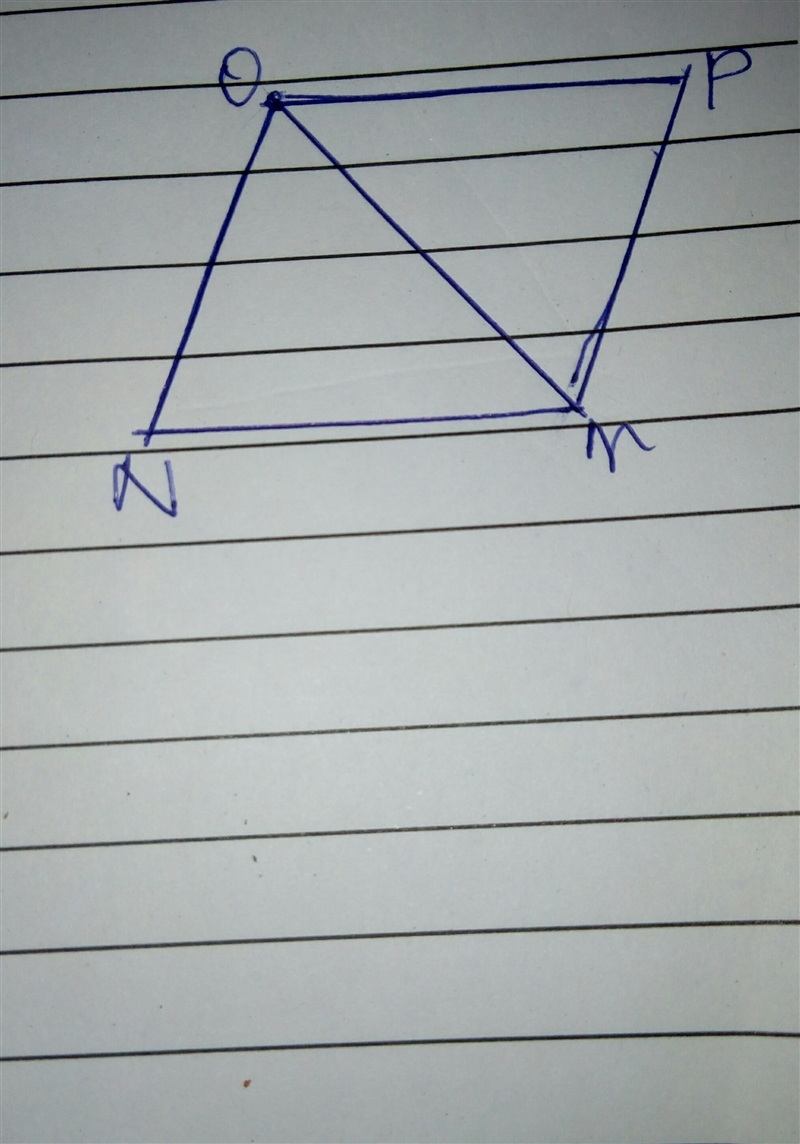 Given: MNOP is a parallelogram Prove: PM  ON (For this proof, use only the definition-example-1