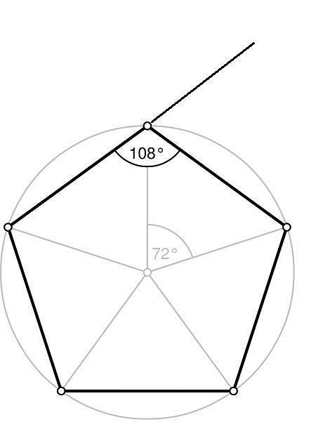 Calculate the size of an exterior angle of a regular pentagon​-example-1