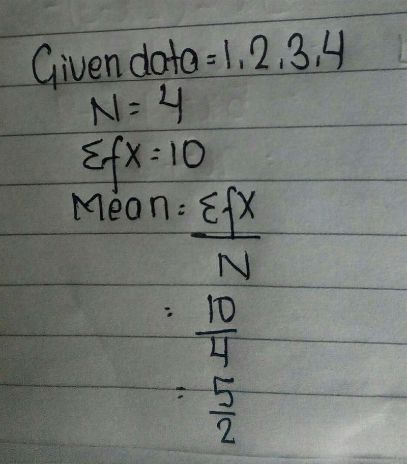 The mean for 1,2,3,4-example-1