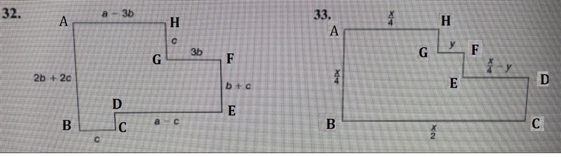 Simplified polynomial expression for the permiter of each figure. Could someone help-example-1