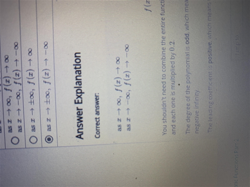 F(x)=0.2(x-2)(x+1)(x-5) determine end behavior-example-1