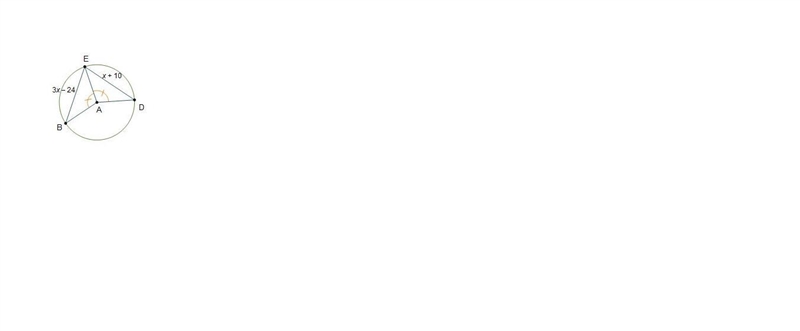 In circle A, ZBAE = ZDAE. What is the length of BE? O O 14 units 17 units 27 units-example-1