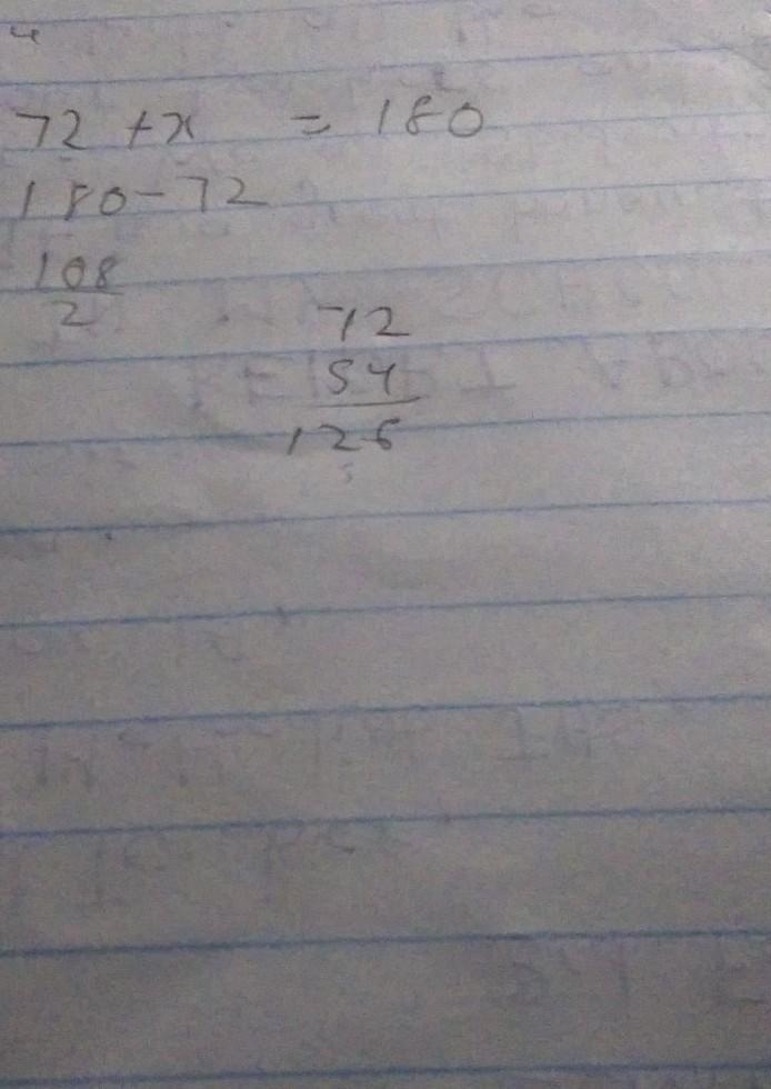 A angle measures 72 degrees more than its supplementary what is the measurement of-example-1