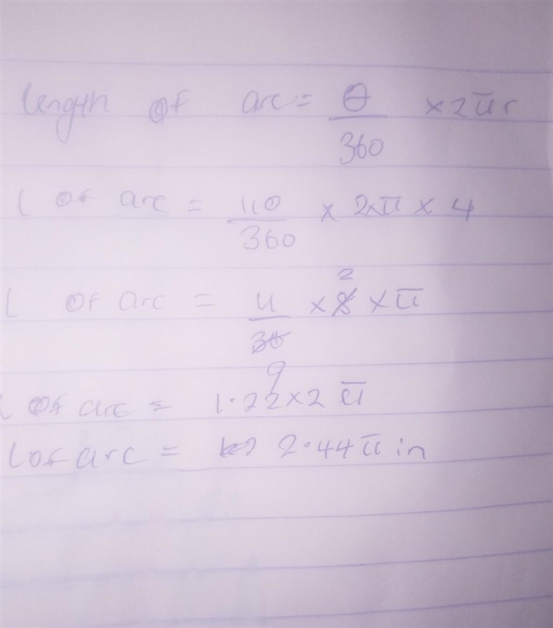 Find the arc length of Arc AB.-example-1