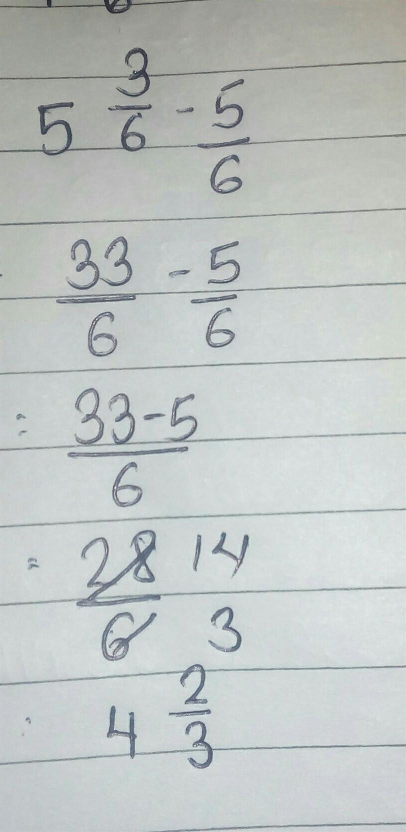 PLEASE HELP ASAP! 5 3/6 - 5/6=?​-example-1