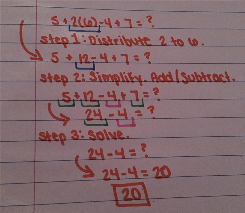 5+2(6)-4+7=? Show how you got the answer-example-1