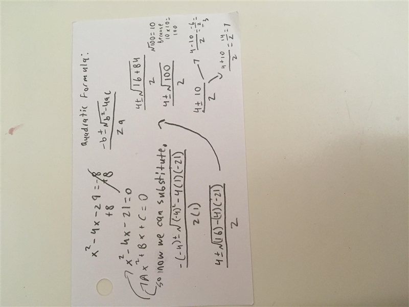 Enter the quadratic equation in standard form in the box below. Use the caret (^) to-example-1