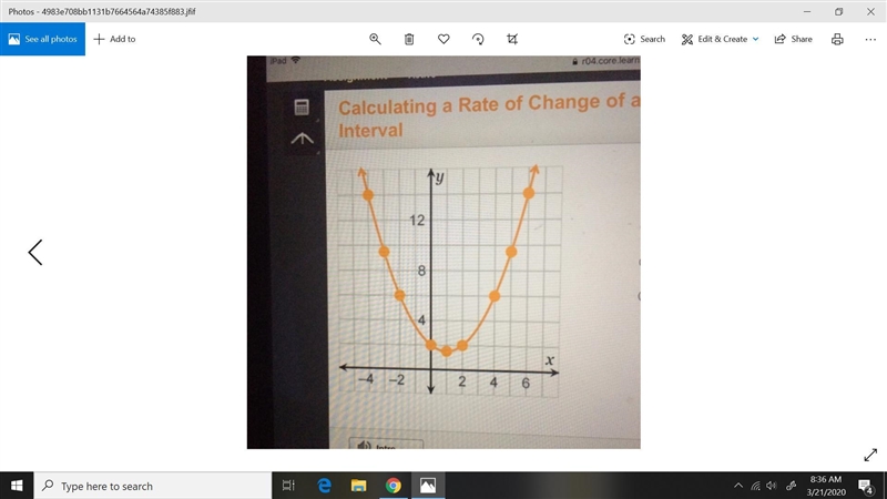 Which is the rate of change for the interval between 2 and 6 on the x-axis? –3 -one-example-1