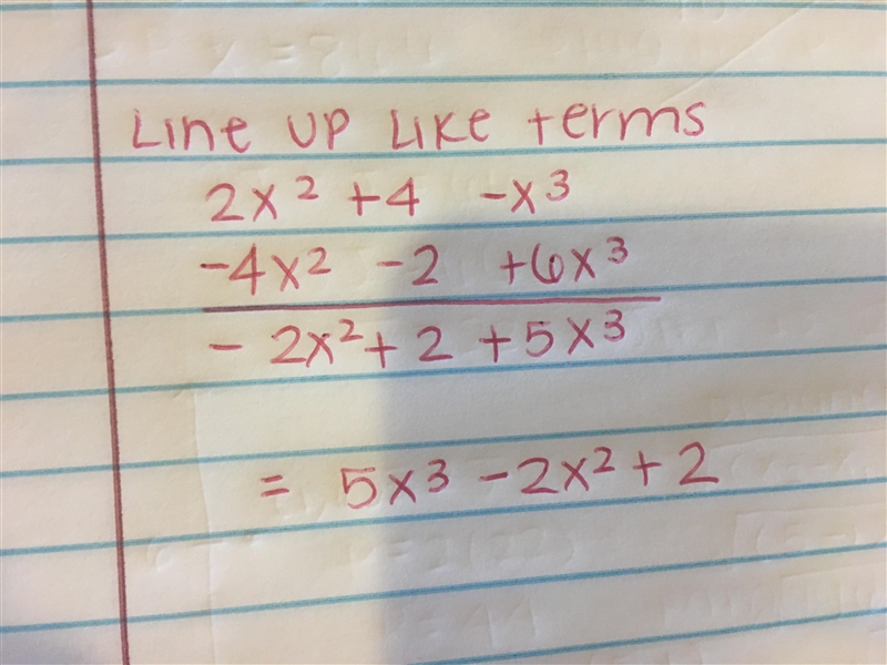 (2x²+4-x³)+(-4x²+6x³-2)​-example-1