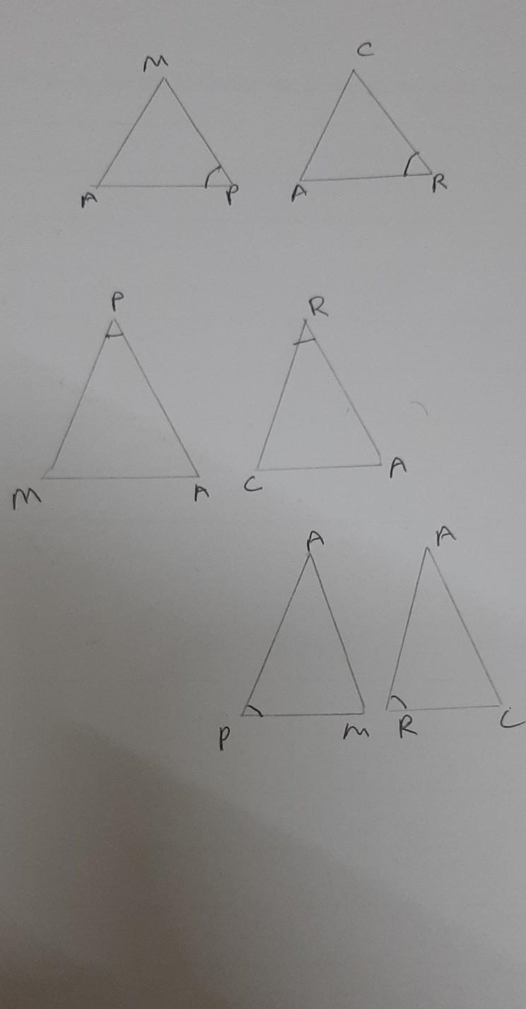 *Visible Confusion* Two triangles are shown to be congruent by identifying a combination-example-1