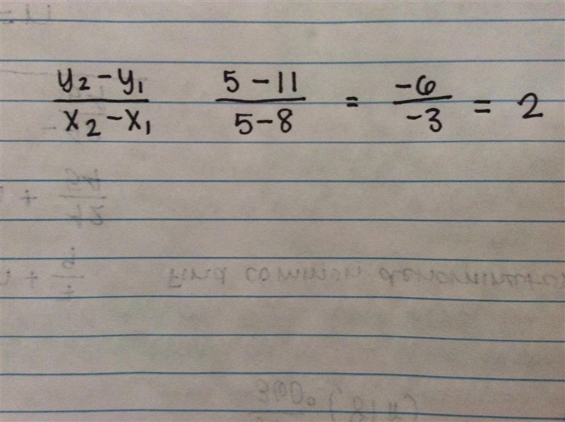 What is the slope of (8,11) and (5,5)-example-1