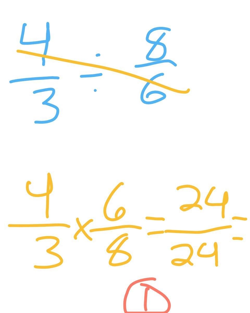 What is 4/3 divided by 8/6-example-1