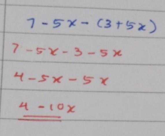 Please healp me ; ) 7−5x−(3+5x) simply-example-1