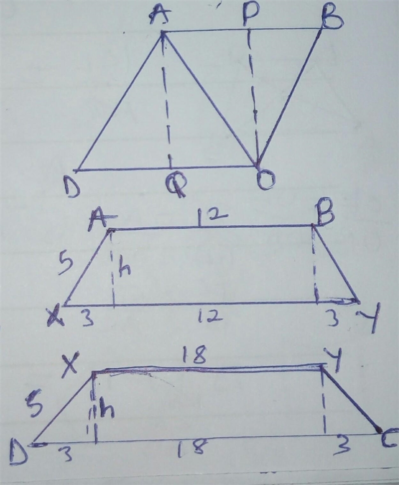 Three congruent isosceles triangles $DAO$, $AOB$ and $OBC$ have $AD=AO=OB=BC=10$ and-example-3