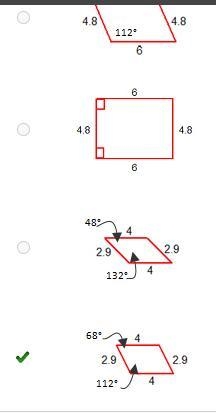 Which figure is similar to the parallelogram? (Figures may not be drawn to scale.) A-example-1