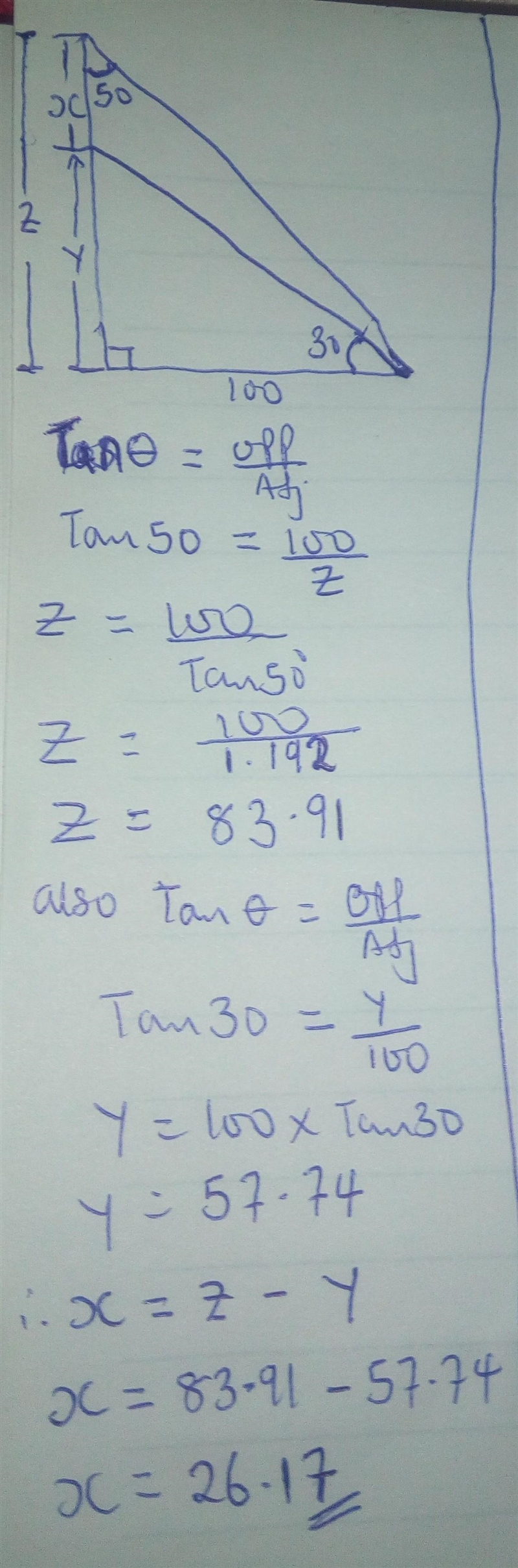 35 POINTS: TRIGONOMETRY: Find each side marked with a letter. All lengths are in centimetres-example-1