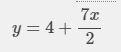 -7x+2y=8 get y by it’s self-example-1