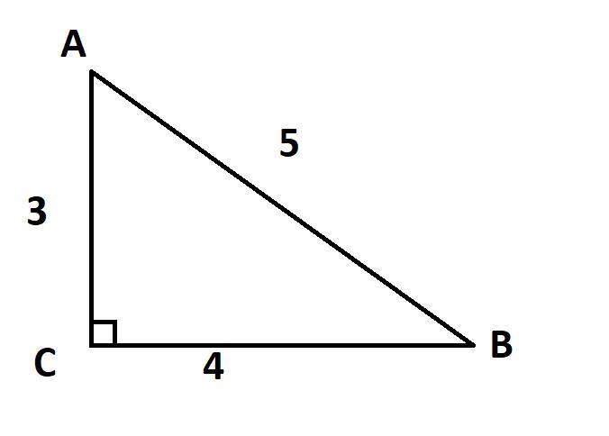 In the accompanying diagram of right triangle ABC, the hypotenuse if AB, AC = 3, BC-example-1