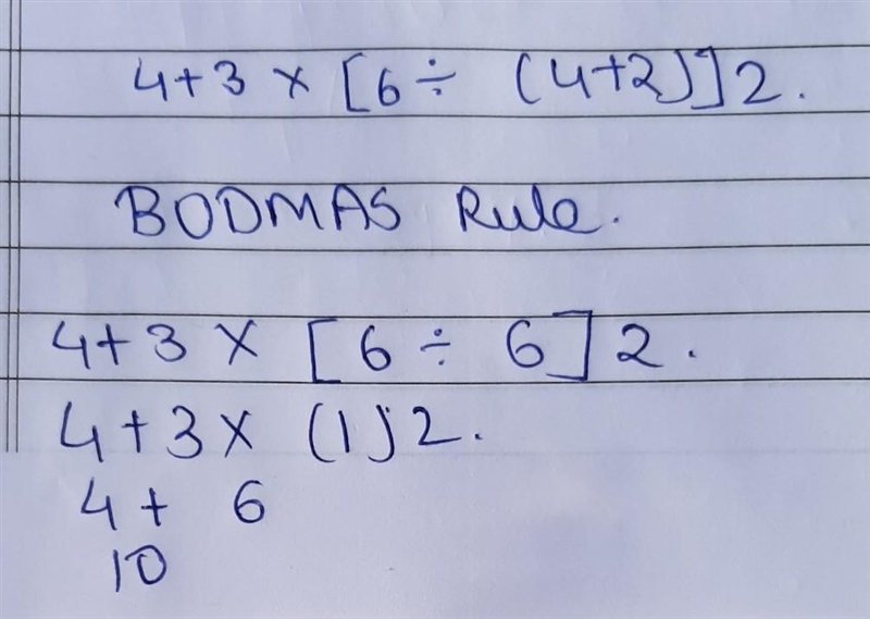 Evaluate teh expression. 4 + 3 × [6 ÷ (4 + 2)]2 A) 7 B) 8 C) 9 D) 12-example-1