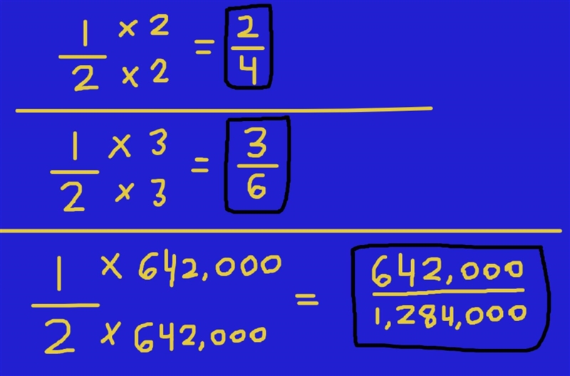 What are some Fractions equivalent to 1/2-example-1