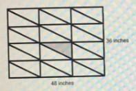 A rectangular stained glass window is made up of identical triangular parts as pictured-example-1