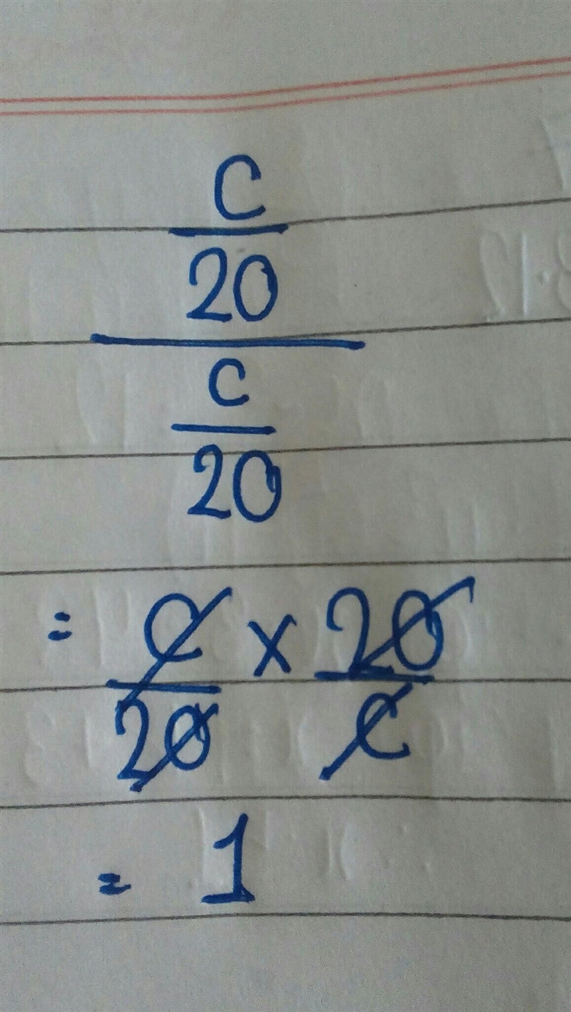 What is c/20 divided by c/20-example-1