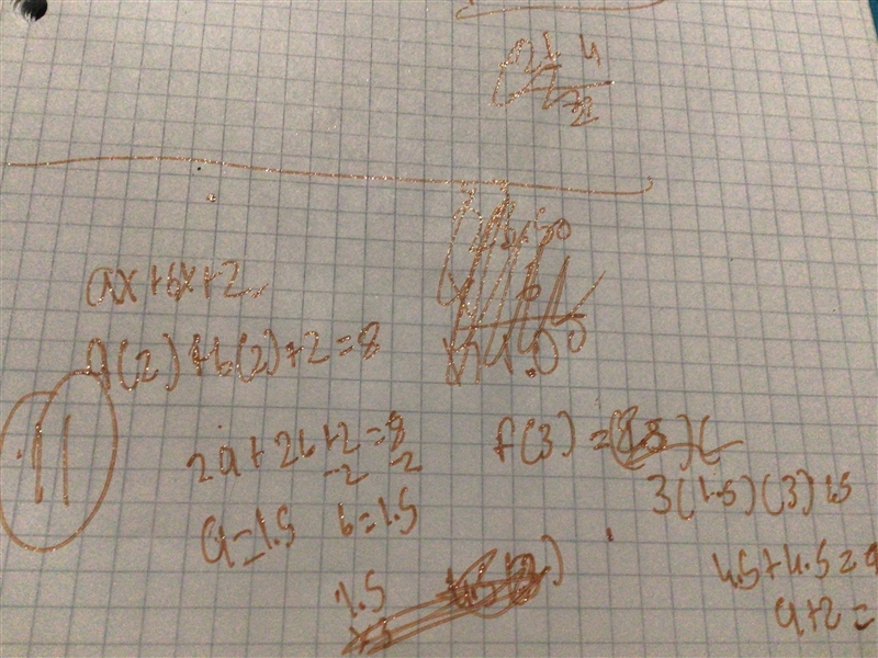 If f(1)=5, f(2)=8 and f(x)=ax+bx+2, what is the value of f(3)?-example-1