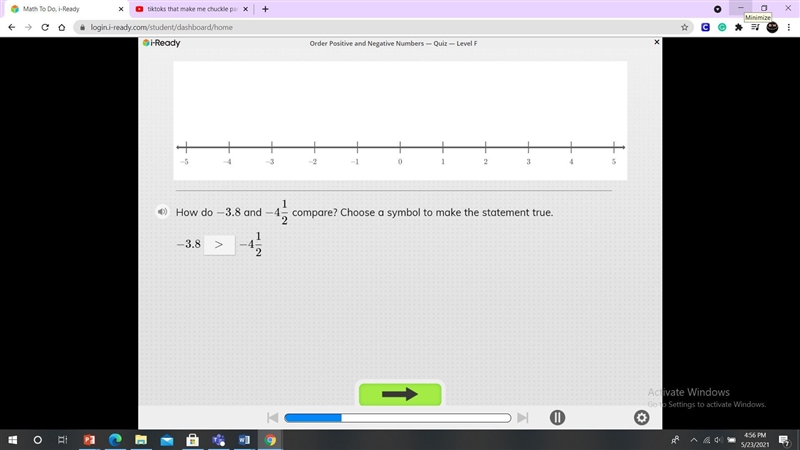 How do -3.8 and -4 1/2 compare?-example-1