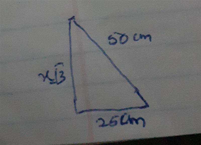 the perimeter of an equilateral triangle is 150cm. If the length of the altitude of-example-2