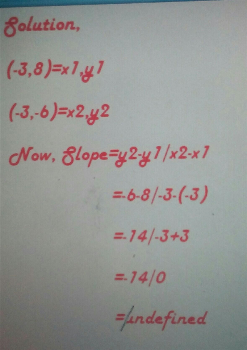 What is the slope of a line perpendicular to a line that contains the points (-3, 8) and-example-1