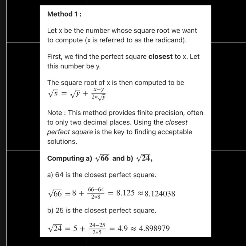 How do I use Perfect Squares to estimate the Square Root of a number?-example-1